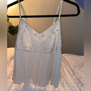American Eagle Embroidered Tank Top